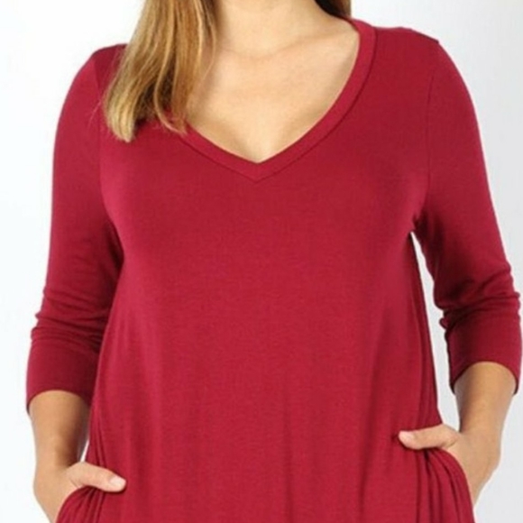 Midi/Mini 3/4 Sleeve Dress/Tunic - Picture 2 of 2